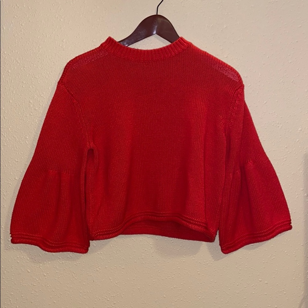 Red Cropped Sweater